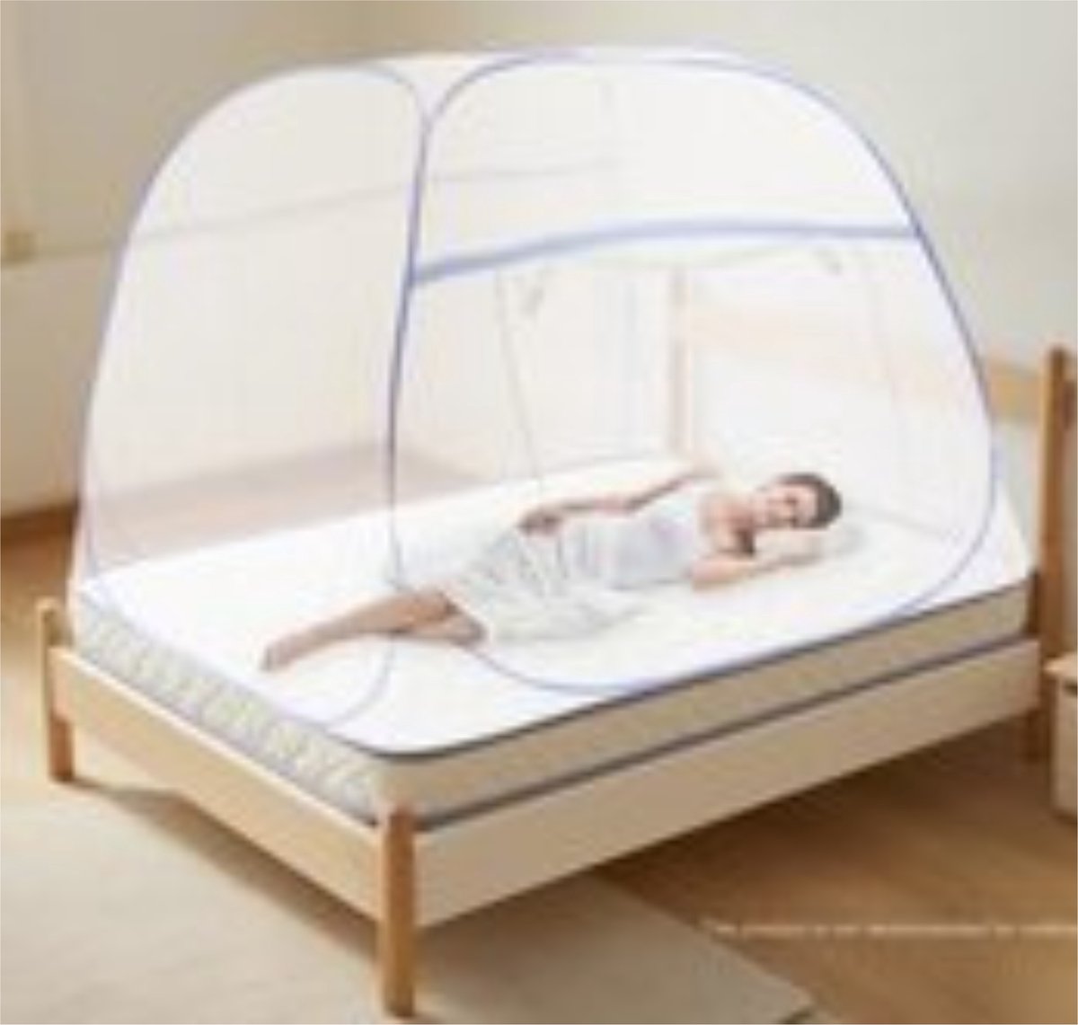 Linkforu - Opvouwbare Klamboe – Anti-Muggen - Insectennet - Pop Up Systeem – 360 °- Valbescherming - Voor Matras van 200x180 cm - 145 Hoog