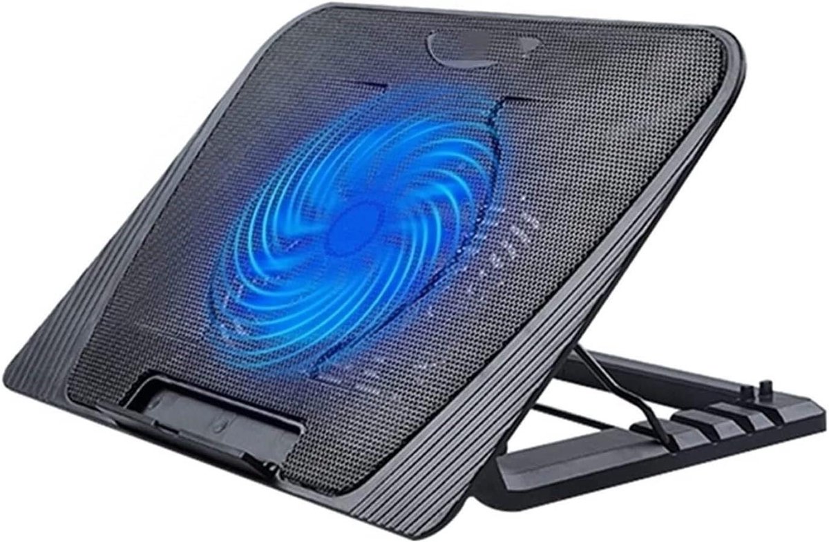 Laptop Koeler - Koelpad Notebook - Langdurig Gebruik - Stille Ventilator - 37 cm - Zwart