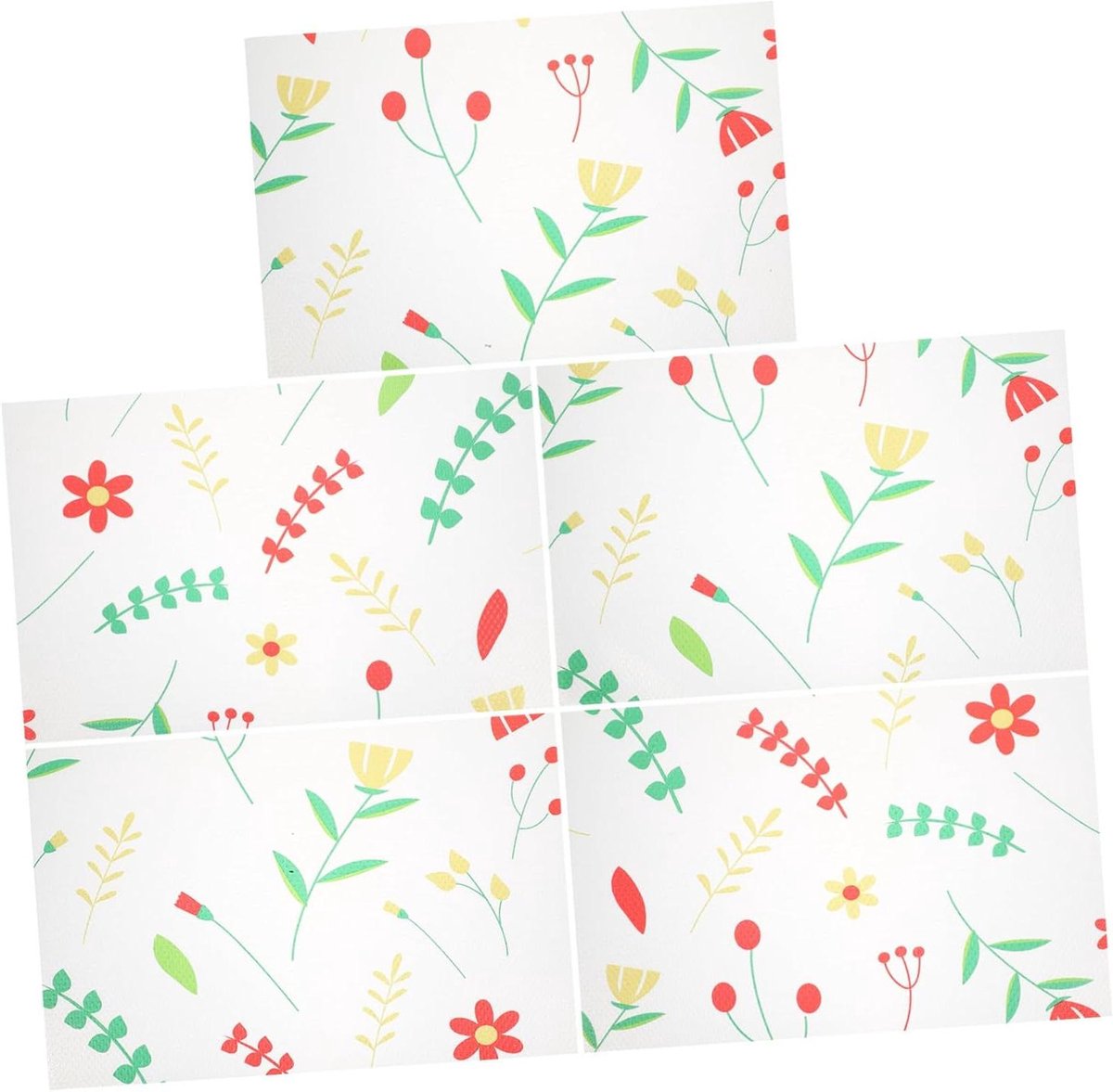Koelkast Voering Matten - Kast Lade Bescherming - Keuken Organiseren - Snijdbaar Eva Materiaal - 5 Stuks 45x29cm - Veelkleurig