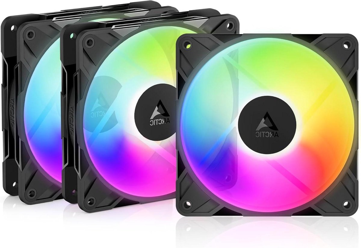 Case Fans - Koelers - PC Koeling - Omgekeerde Luchtstroom - 3 stuks - Zwart