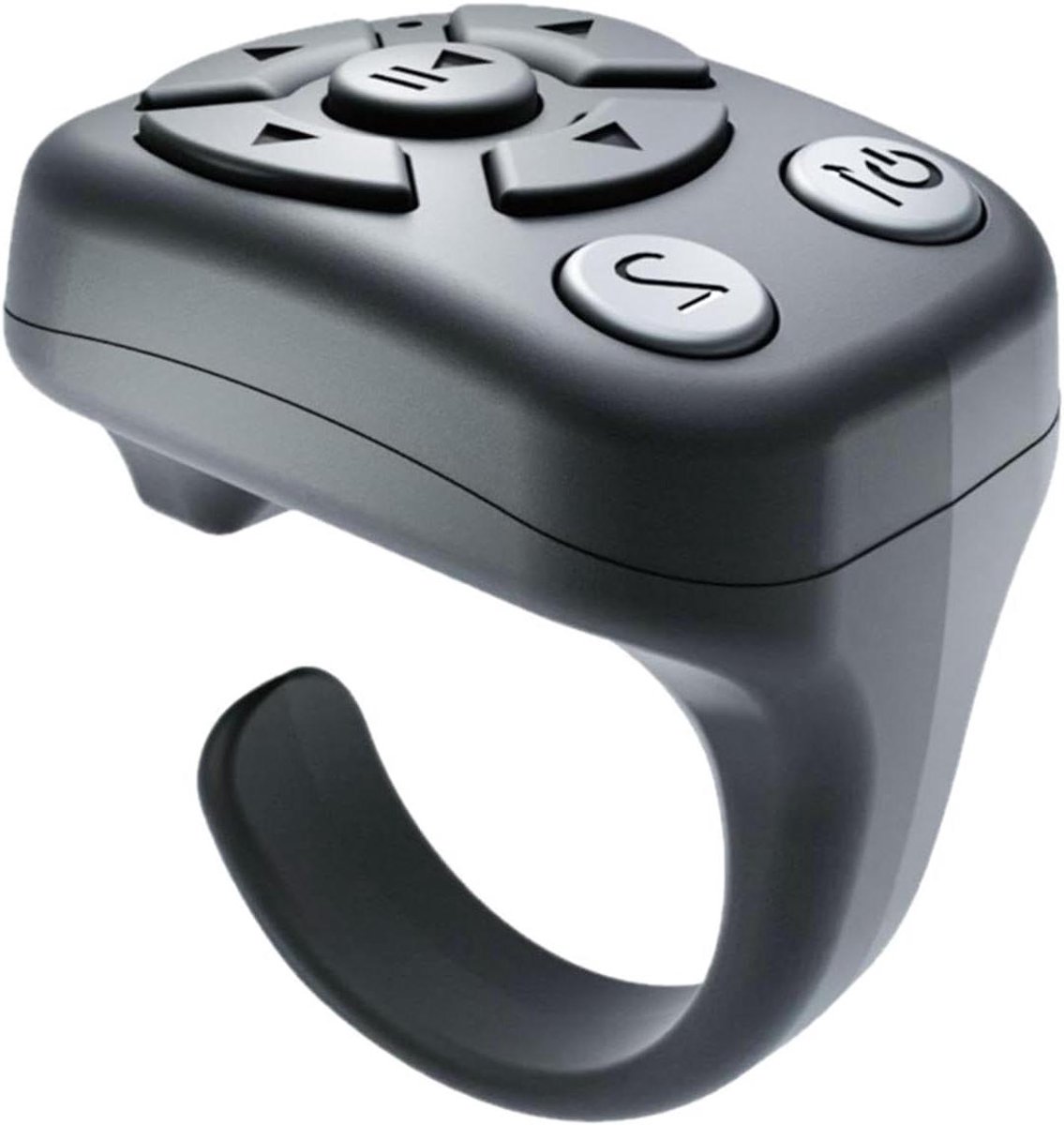 Scrollring - Vingertop bediening - Pagina's omslaan - Oplaadbare batterij - 27 gram - Zwart