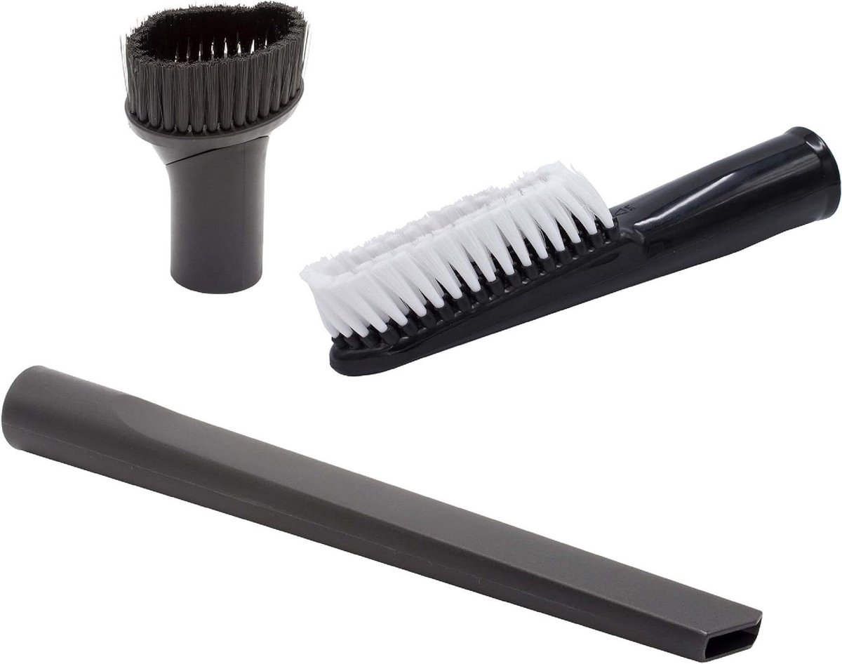 Stofzuiger Mondstukken Set - Zuigmond Opzetstukken - Grondig Huis Schoonmaken - 3-delige Set - 35 mm Aansluiting - Zwart Wit