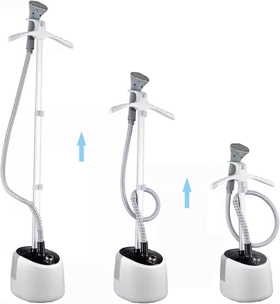 Verticale kledingstomer - Handstoomstrijkijzer - Kreukvrij maken - Krachtige 2000 Watt - 2.3 Liter tank - Zwart