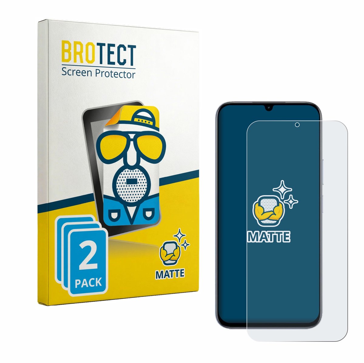 BROTECT - Screenprotector voor realme C100 4G - Folie Beschermfolie matte 2 Stuks