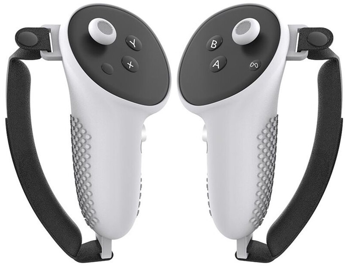Antislip siliconen beschermhoes Geschikt voor Geschikt voora Quest 3 VR-controllers Geschikt voor verstelbare valband.