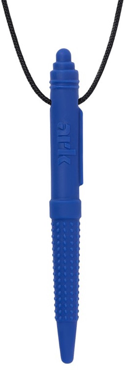 ARK Therapeutic kauwketting pen sensorisch speelgoed donkerblauw bumpy.