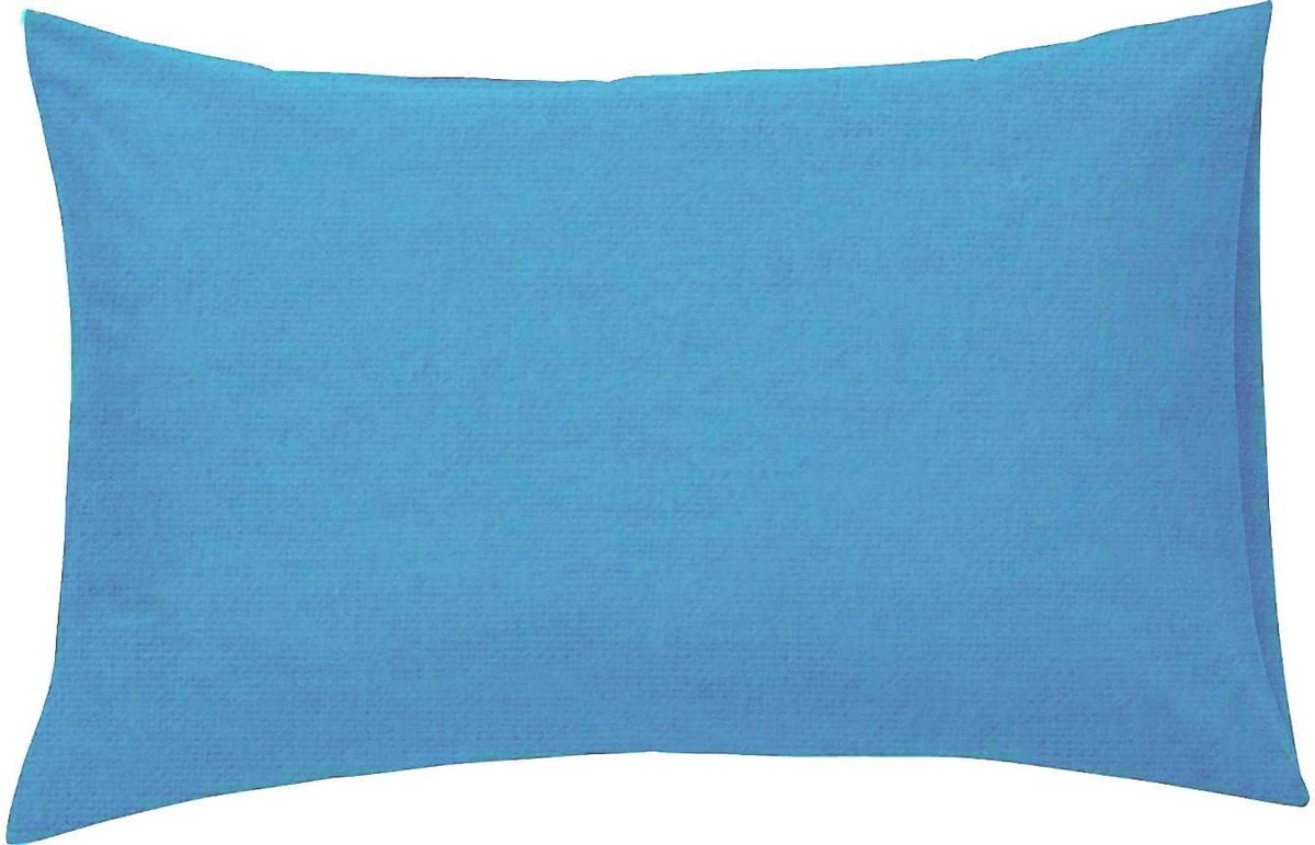 2 x Huisvrouwhoeslakens 100% Geborstelde Katoenen Flanel 50 x 75 cm Blauw
