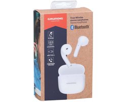 Grundig Draadloze Oordopjes - Bluetooth In Ear Oordopjes 200mAh - Oortjes Draadloos met 3 Uur Afspeeltijd - Earbuds voor Hands Free Bellen - Incl. Oplaadcase USB-C Oplaadkabel