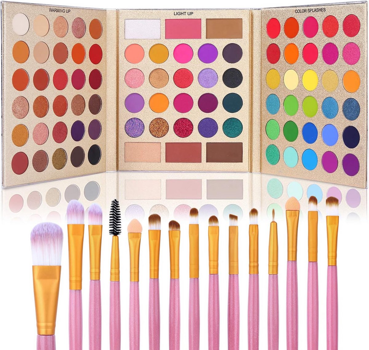 Oogschadepallet 60 kleuren - zachte en intense tinten voor diverse oogmake-up looks