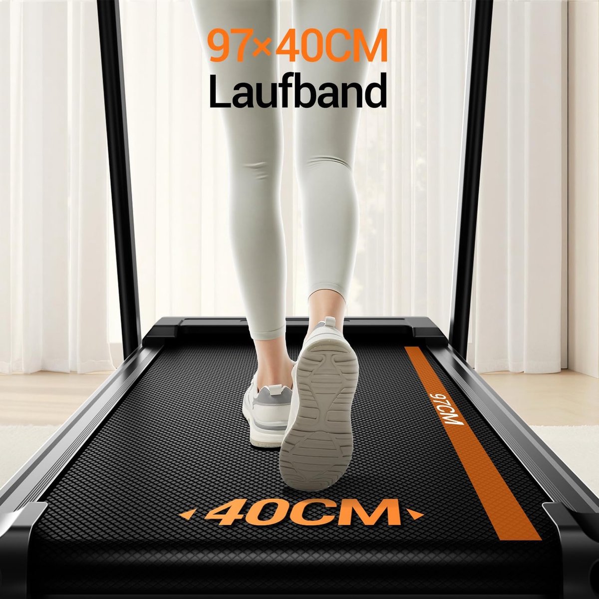 Loopband voor Thuis inklapbaar – House&Garden PowerWalk Pro X12 met Helling en Hartslagmeter – Elektrische Loopband 12 km/u – Compacte Treadmill met 12 Programma’s – Opvouwbare Walking Pad voor Home Gym en Kantoor – Oranje