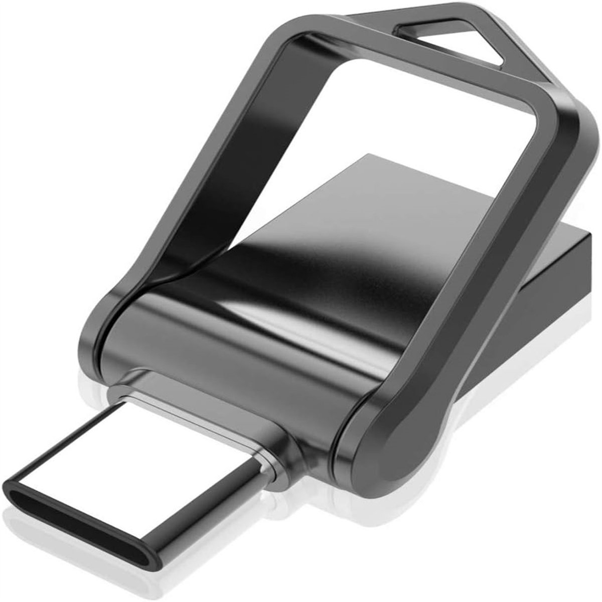 carmdering - USB-stick - Geschikt voor Smartphone/Tablet - USB-A, USB-C - 128 GB– Metalen Pendrive Geschikt voor Smartphones, Tablets, Computers & Android– Grote Opslagcapaciteit, Data Opslag en Overdracht