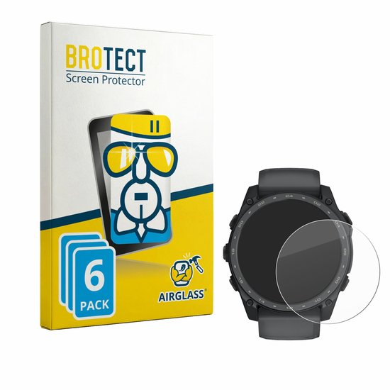 Screenprotector 6 Stuks voor Garmin Tactix 8 Amoled Cerakote (51 mm) Beschermglas transparant