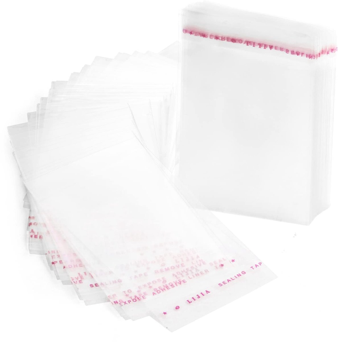SPHProducts - Transparante cellofaanzakken - Zelfklevend - Perfect voor opbergen - 16x24cm - 200 stuks - Geschikt voor voedsel - Transparant