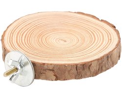 Golden crown - Ronde Houten Zitstang - Vogel Speelgoed - Eenvoudige installatie - Poot vijl - Veilig en duurzaam - Geschikt voor papegaaien - 20,8 x 1