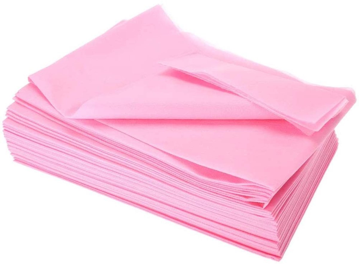 ONF3 - Wegwerp Massagetafellakens - Waterdicht en Oliebestendig - 10 Stuks - Roze - Ideaal voor Schoonheidssalon - Draagbaar voor Reizen