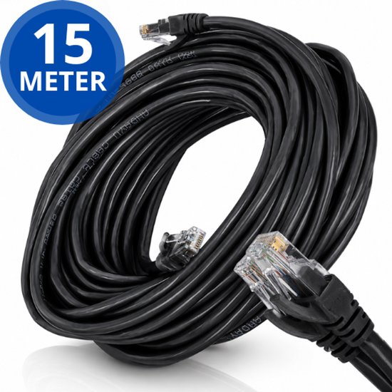 Twenty4seven® Internetkabel - CAT6 & RJ45 Netwerkkabel - 15 Meter & 1000 Mbps - Voor Router, Modem, PC, Laptop, Switch Etc.