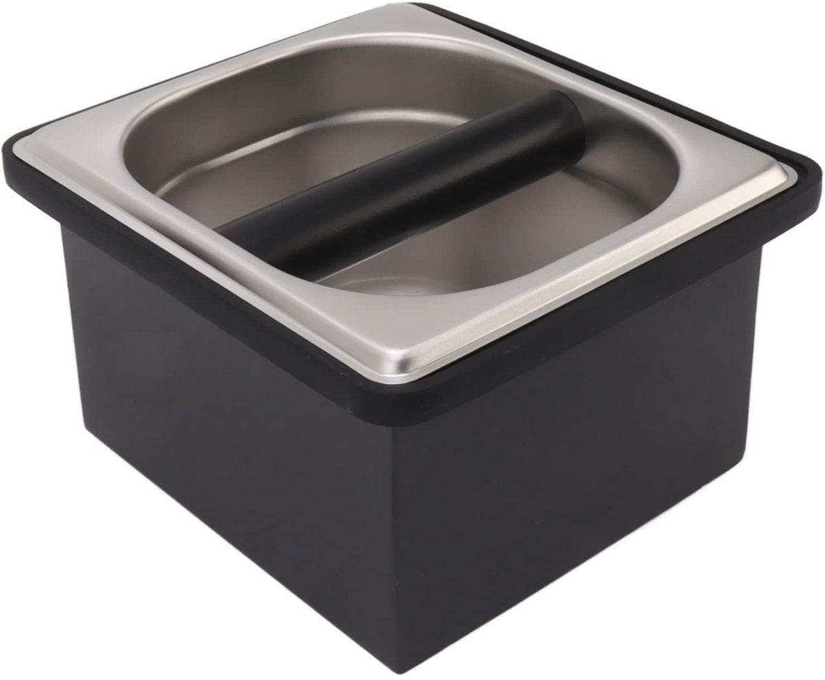 Stainless Steel Coffee Knock Box met Rubber Knock Bar - Ideaal voor Koffieliefhebbers