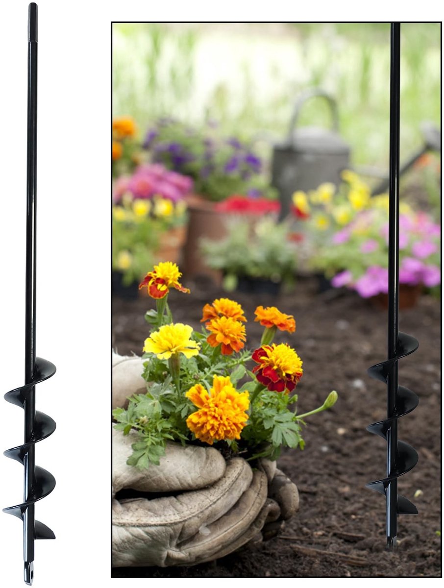 aladdien - Grondboor Accuschroevendraaier - Tuin Boor - Eenvoudig graven in verschillende bodemtypes - 42 cm - Plantenboor - Geschikt voor tuinaanpl..
