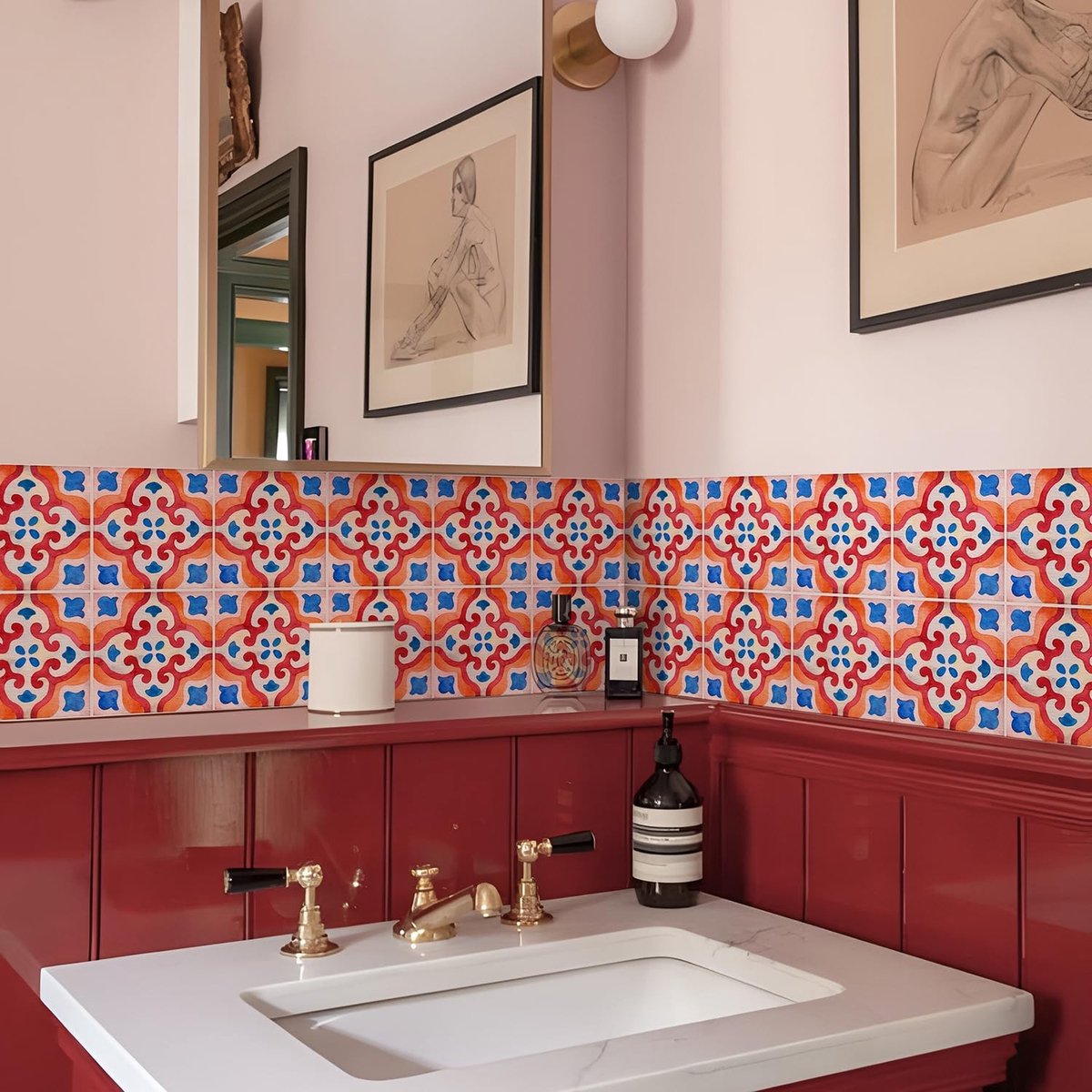 aladdien - Zelfklevende Tegelstickers - 10 Stuks - 15x15 cm - Keuken en Badkamer - Muurdecoratie - Vloerstickers - Eenvoudige installatie