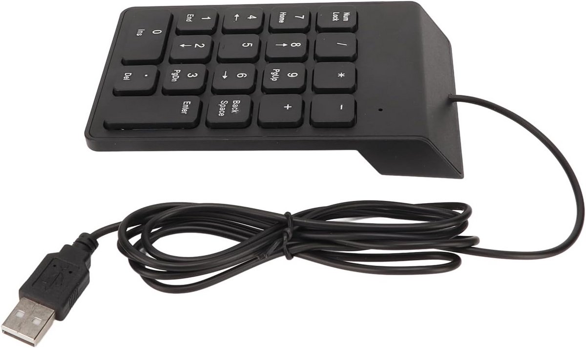 Bedraad Numeriek Toetsenblok USB met 18 Toetsen voor Laptop Stil en Ergonomisch