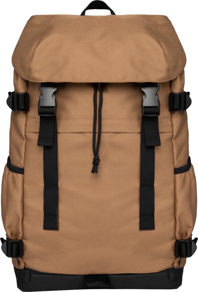 Ecologische Uniseks Rugzak - Eco Rugzak - Uniseks - Laptopvak - Duurzaam - Organic Khaki / Black