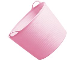 Grote Kuip - Wasemmer Opbergbak - Huishoudelijk Gebruik - Stevige Handgrepen - 40 Liter - Roze