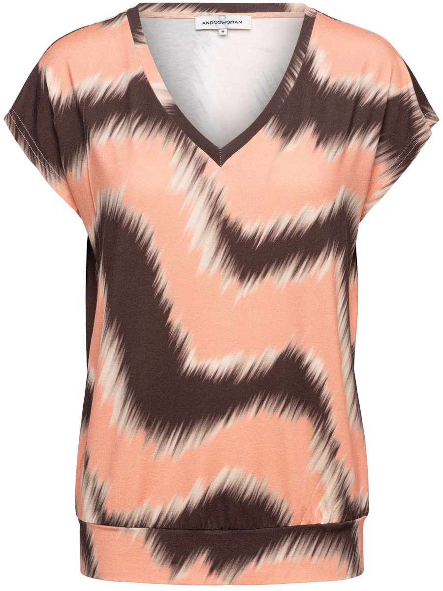 &Co Woman LUCIA ZIGZAG - Top - XL - Bruin