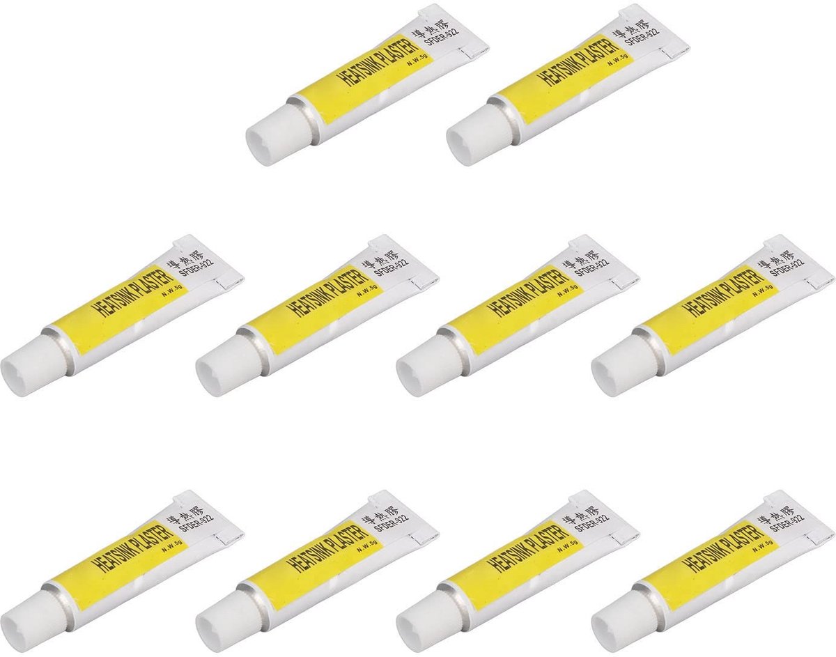 aladdien - Thermisch Geleidende Lijm - Sterke Hechting - Geschikt voor Koellichamen - Viscositeit 1,5 - Voor LED - 10 x 5 g