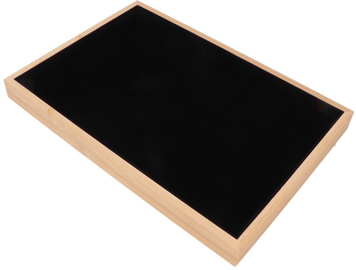 aladdien - Houten Sieraden Organizer - Stapelbare Sieraden Tray voor Oorbellen en Kettingen - Zwart - Praktische opbergoplossing - Handig voor Armba..
