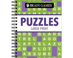 Brain Games Large Print- Brain Games - Puzzles - Large Print (Classic) - Fun & Relaxing Variety: Word Search, Crossword & More Spiral Bound Gift for Adults & Seniors