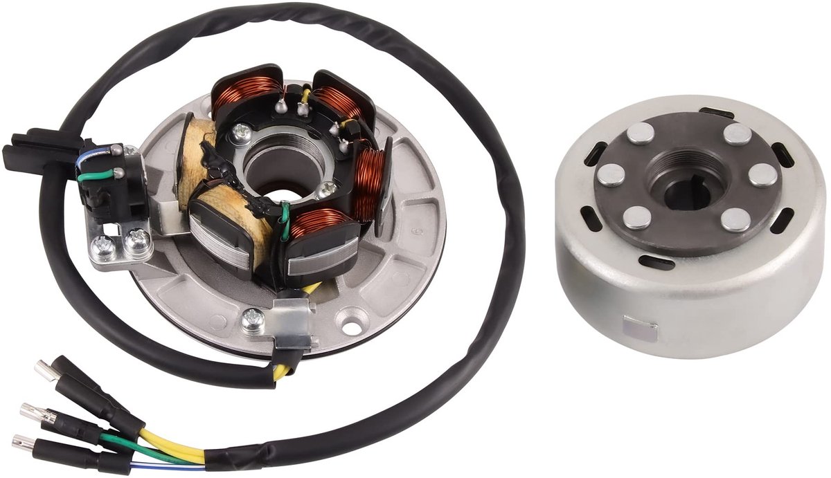 aladdien - Magneto Stator Flywheel Rotor Kit - Vervangingsonderdeel - Geschikt voor YX 140cc 150cc 160cc - Hoogwaardige kwaliteit - Betrouwbare perf...