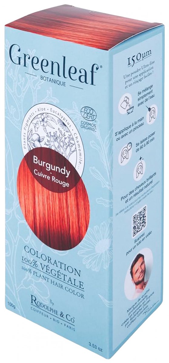 Greenleaf 100% Organische Haarkleur 100 g (Kleuren : Koperrood)