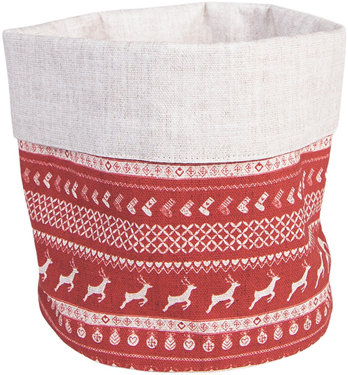Clayre & Eef Broodmand Ø 15x16 cm Rood Katoen