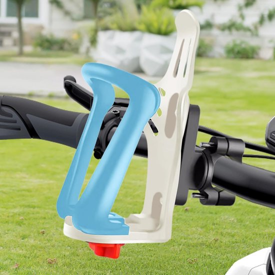 Fiets Drinkfles Houder - Verstelbare Bevestiging - Onderweg Drinken - Gereedschapsloze Installatie - 20-35mm Stuur - Blauw — afbeelding 3