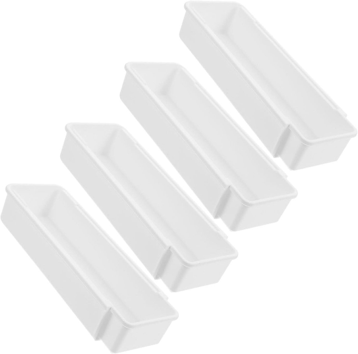 Lade Organizer Set - Opbergdozen - Keuken Ordenen - Uitschuifbaar Ontwerp - 4 Stuks - Wit