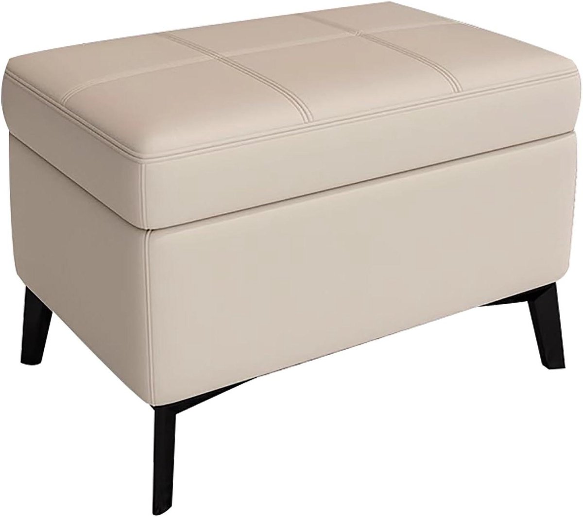 Opbergbank Ottomaans - Voetenbank Zitbank - Hal Organisatie - Verborgen Opbergruimte - 100 cm - Wit