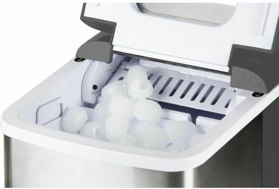 IJsblokjesmaker - IJsmachine - Verfrissende Dranken - Snel IJs in 9 Min. - 12 kg per dag - Zilverkleurig — afbeelding 5
