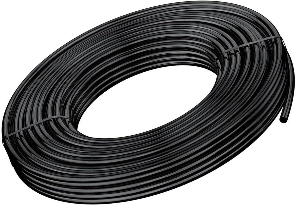 Micro-irrigatieslang - Bewateringsbuis Druppelslang - Nauwkeurig Bewateren - Hogedrukbestendig - 100 meter - Zwart