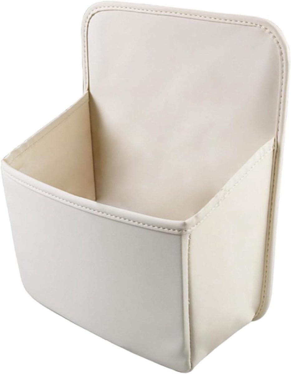Auto Schoenenbox - Schoenen Opberger - Auto Organiseren - Robuust Leer - 35 x 15 x 35 cm - Wit