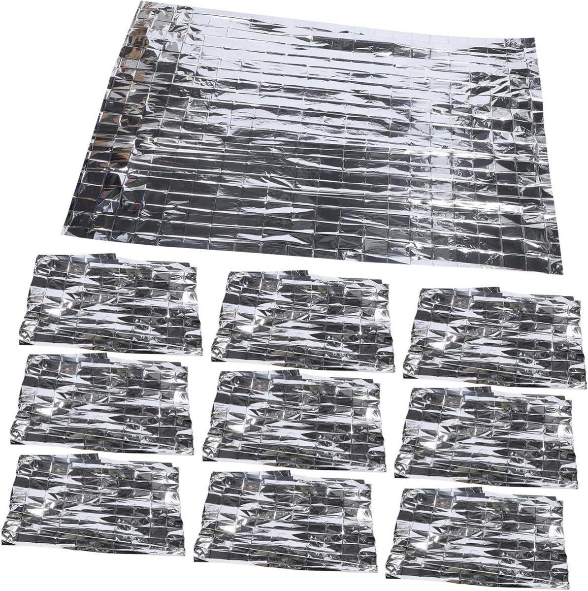 Nooddeken - Reddingsdeken - Buiten opwarming - Houdt warmte vast - 210x140cm - Zilver