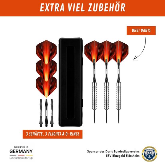 Dartpijlen Set - Stalen Pijlen - Precisie Werpen - Messing Barrel - 3 Darts - Zilver — afbeelding 5