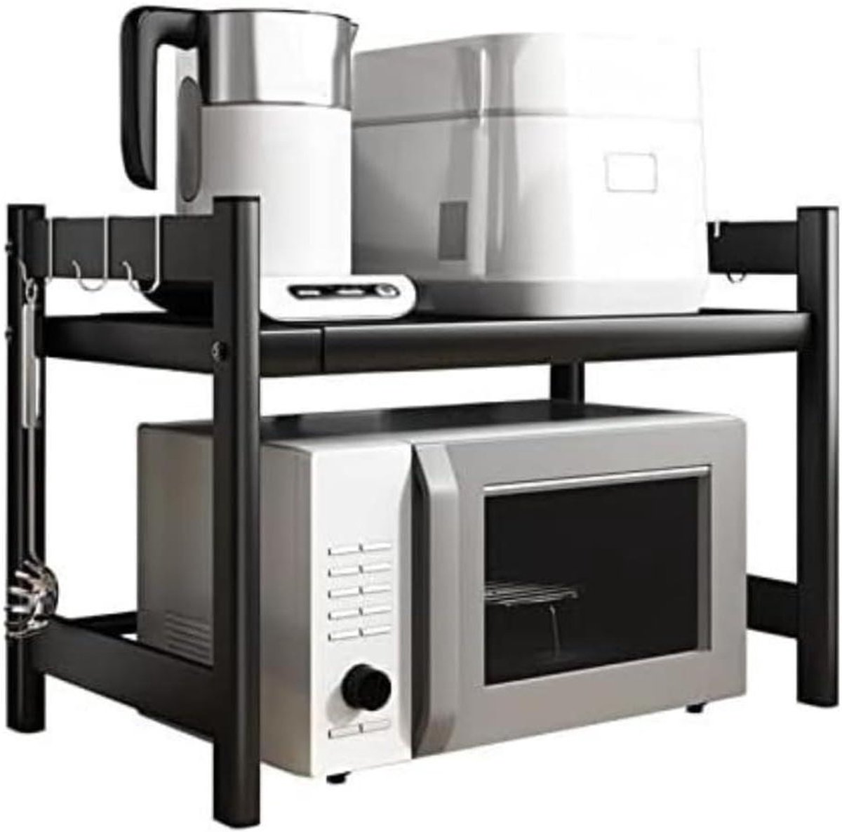 Magnetron Rek - Keuken Opbergrek - Keuken Organiseren - Ruimtebesparend Ontwerp - Niet Gespecificeerd - Zwart