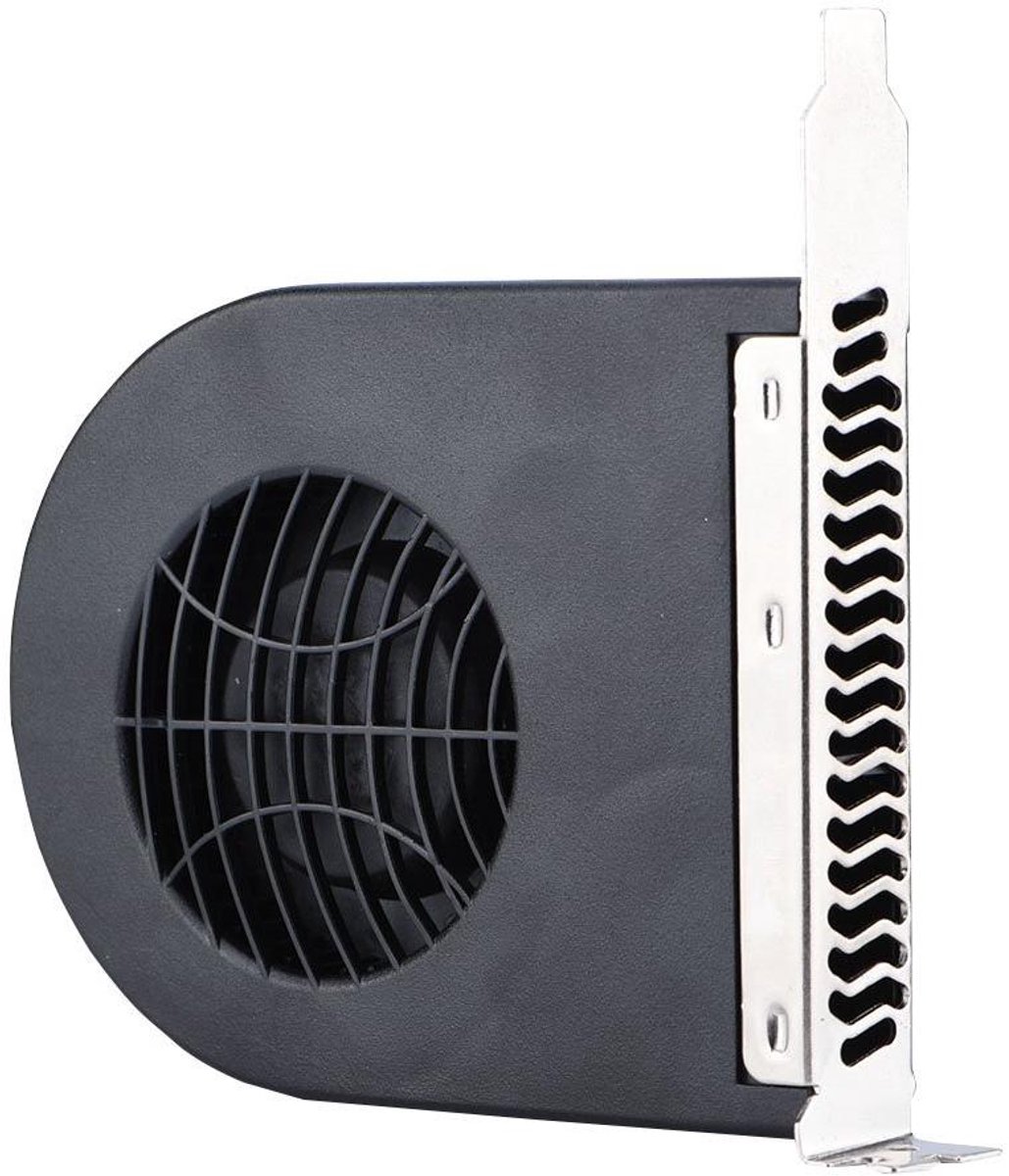 Computer Ventilator - PCI Slot Koeler - Componenten Koelen - Dubbele Stekkers - 12.5 cm - Zwart