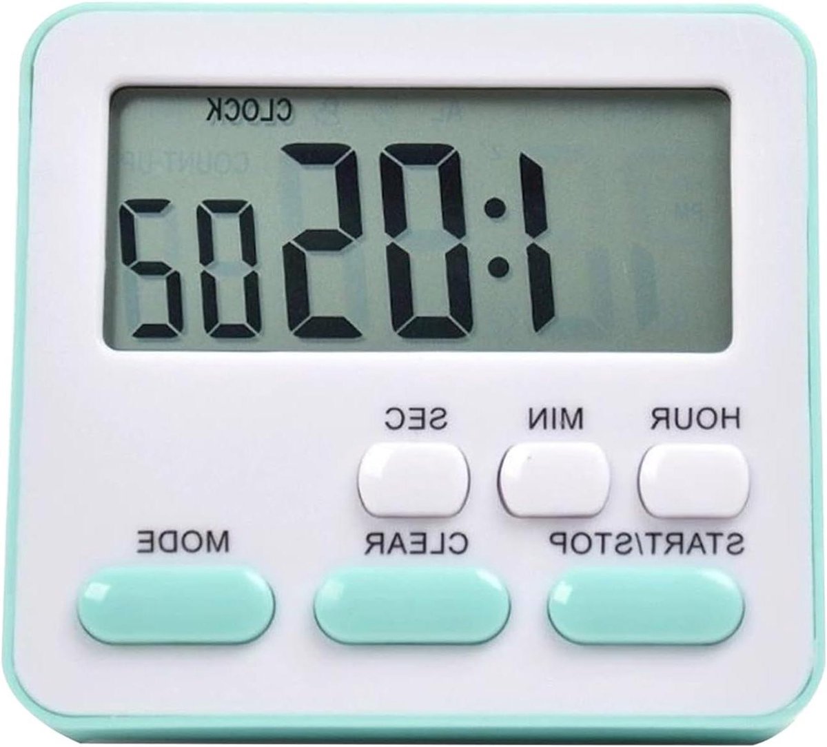 Digitale Timer - Keukentimer Klok - Tijd Beheer - Stille Functie - 24 Uur - Groen
