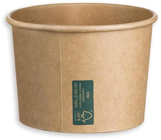 Ijs Cups IJsbekers Kraftpapier - Dessert Cups - Geniet van IJs - Handige 50-Pack ...