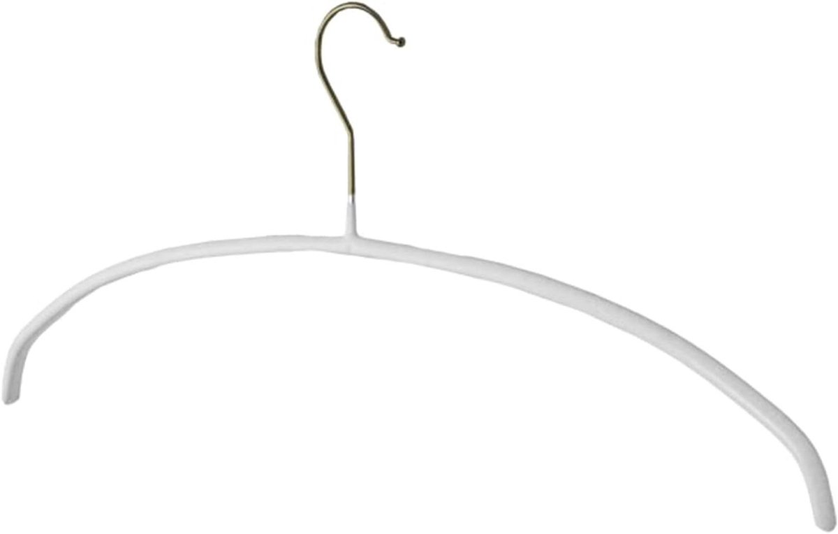 Kledinghangers Set - Kledingrek Hangers - Kleding Opbergen - Anti-slip Coating - 50 Stuks - Wit