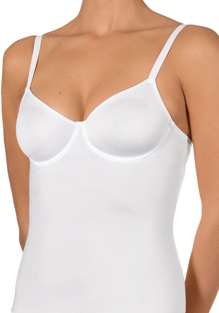 Nina von C BH hemdje met beugel zonder vulling - Secret shape - Zwart - Wit - Creme
