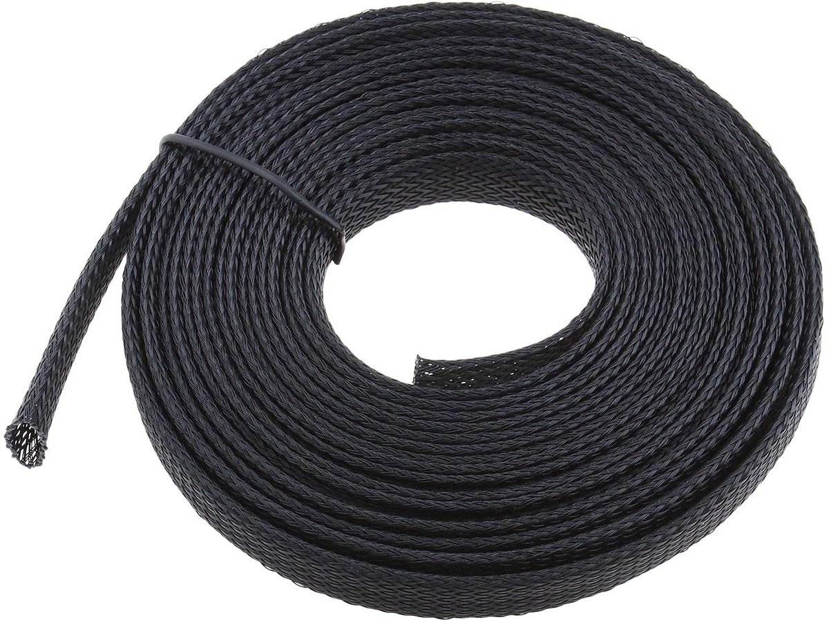 aladdien - Kabel Management Sleeve - Kabel Organizer - Slijtvast en Flexibel - Zwart - Kabel Tidy Tube - 6 meter - Geschikt voor 16-31 mm draden