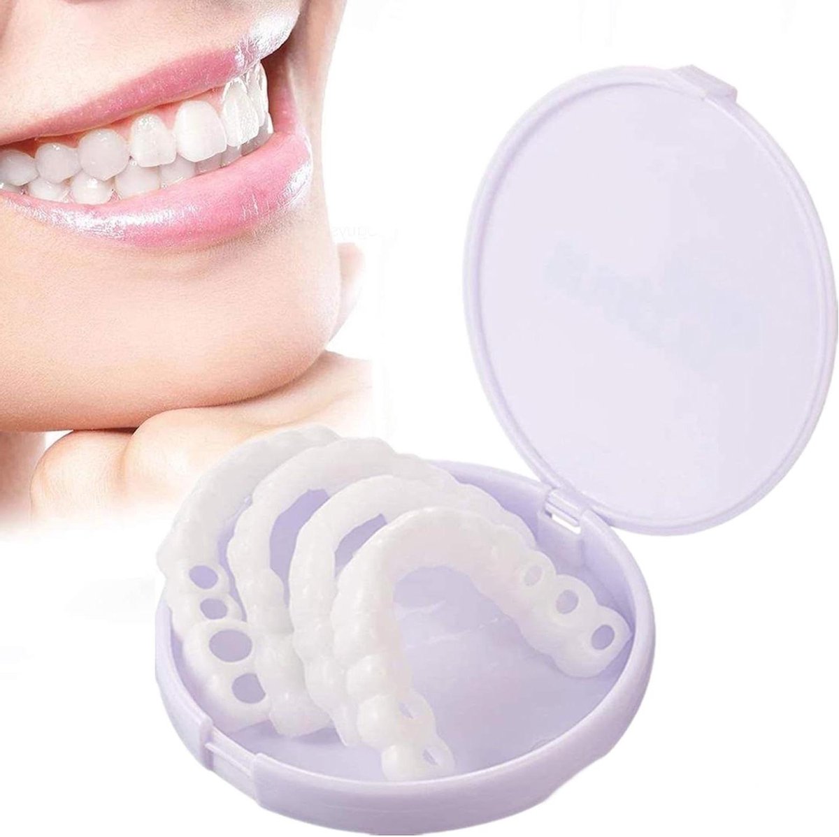 Cosmetische Tandbekleding - Nep Tanden - Zelfvertrouwen Verbeteren - Direct Mooie Glimlach - 2 Sets - Wit