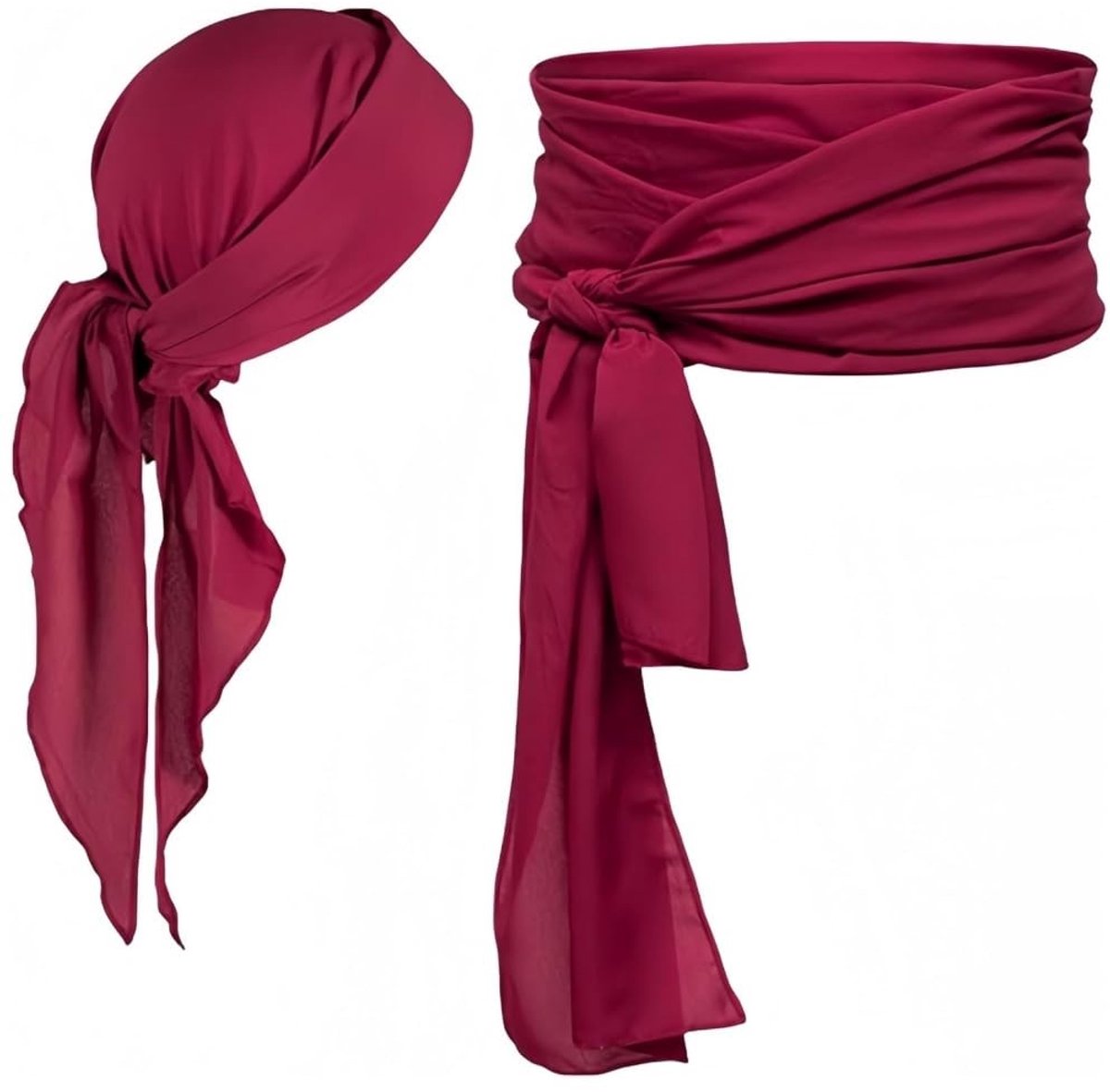 Piratenaccessoireset voor volwassenen en kinderen - Hoofdband, Riem, Oogklep en Halsketting